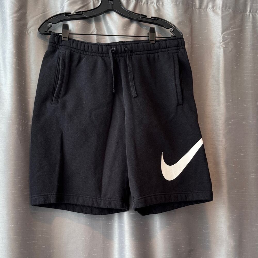 Nike Black Shorts with White Swoosh size Large